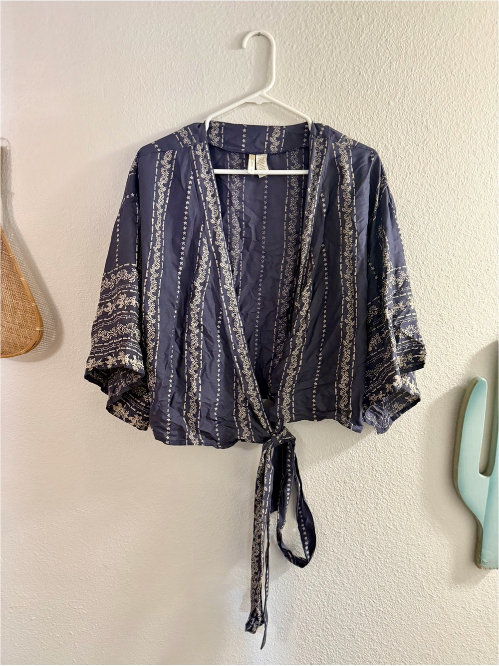 boho wrap around crop top